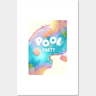 summer collection pool party Posters and Art